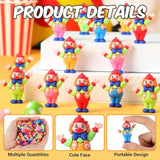 Clown Figurines Clown Figure Doll Circle Statues For Kids & Adults For Halloween Ornaments Display Home Table Desk Decor Circus Cake Toppers Party Favors (25 Pcs)