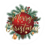 Merry Christmas Stickers - 120 Pcs Red Gold Christmas Gift Stickers, 2'' Round Xams Label Sticker Cards Envelope Seals For Gift Wrapping, Party Favors