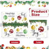 50 Pcs Christmas Paper Napkins 3-Ply Xmas Ball Disposable Luncheon Party Napkins 2-Sided Merry Christmas Joy Paper Napkin For Xmas Holiday Kitchen Party Supplies
