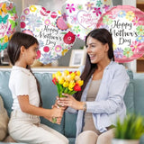 Mothers Day Balloons Kit 18'' Happy Mother’S Day Foil Balloons Flower Aluminum Balloons Set For Mothers Day Party Decoration Birthday Holiday Celebration Supplies (9Pcs)