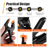 Spring Clamps, 4.5 Inch Large Plastic Clips For Balloon Arch Backdrop Craft Decoration, Heavy Duty, Black, 10 Pcs