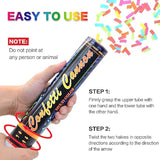 12 Pack Multicolor Biodegradable Confetti Cannons for Party Celebrations