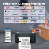 Bluetooth Thermal Shipping Label Printer Wireless 4X6 Shipping Label Printer, Compatible With Android, Iphone, Windows & Mac, Widely Used For Ebay, Shopify, Etsy, Usps(Blue)