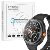 Orzero (4 Pack) Watch Screen Protector Compatible For Samsung Galaxy Watch 8 Classic 46Mm/4 Classic 46Mm/3 45Mm/Garmin Forerunner 55, 45, 45S, Tempered Glass High Definition Bubble-Free