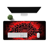 Viking Game Large Mousepad 31.5X11.8 Inches Nordic Mysterious Magic Norwegian Rune Totem Graphic Printed Mousepad For Office Computer Desk Decoration Bdxpmn266
