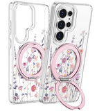 for Galaxy S26 Ultra Case with Stand - Cute Soft TPU Clear Phone Cover for Women Girls Compatible with Magsafe Girly Unique Design with