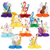 10 Pcs Music Notes Honeycomb Table Centerpiece Music Themed Party Decorations Musical Notes Decor Sing Birthday Party Decorations For Baby Shower Wedding Karaoke Supplies