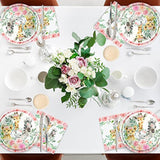 Safari Baby Shower Decorations Tableware Girl - Jungle Theme Party Supplies, Paper Plate, Cup, Napkin, Disposable Cutlery, Wild Animal Birthday Baby Shower Party Decorations | Serve 24