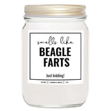 You Nique Designs Smells Like Beagle Farts Soy Candle 8Oz - Dog Farts Candle Gifts For Beagle Lovers - Beagle Gifts For Women, Men - Beagle Dad, Dog Mom Presents (Lavender & Vanilla)