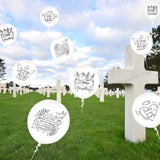12Pcs White Funeral Memorial Balloons,Remembrance To Release In Sky For Happy Heavenly Birthday Anniversary Death In Memory Of Life Latex Balloon Funeral Party Decorations Supplies Favors Personalized