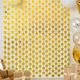 2 Pack Gold Stars Birthday Decorations 3.3X6.6 Ft, Golden Party Backdrop Foil Fringe Curtains, Streamers Congrats Photo Booth Props For Birthday Celebration Awards Graduation New Years 2026