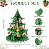 Paper Christmas Tree Honeycomb, Large Christmas Tree with Ornaments Christmas Centerpieces for Tables Home Office Classroom Party Decor