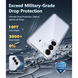 Samsung Galaxy S25 Plus Military-Grade Shockproof Transparent Phone Case