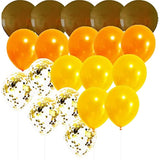 20pcs Fall Balloons Brown Orange Yellow Gold Confetti for Birthday Thanksgiving Party Decor