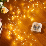 2 Pack 65.6 Ft. Battery Operated Outdoor String Lights With Remote & Timer, Led Warm White Fairy Lights, Waterproof Twin
