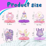 15 Pcs Butterfly Baby Shower Honeycomb Centerpieces It'S A Girl Purple