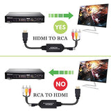 HDMI to RCA Cable, HDMI to RCA Converter Adapter Cable, 1080P HDMI to AV 3RCA CVBs Composite Video Audio Supports for Fire Stick, Roku, Chromecast,