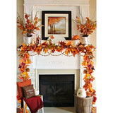 2 Pack Fall Maple Leaf Garland 5.9Ft Hanging Vine Autumn Foliage for Thanksgiving Decor