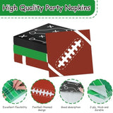 120Pcs Football Paper Napkins Supplies Disposable Football Birthday Napkins Set Decorations For Events Party Frenzy Game Time Tailgate Sports Party Favors, 3 Design