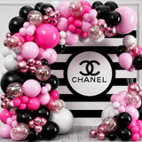 All-In-1 Pink Black And White Balloons Garland & Arch Kit β Small And Large Balloon β Hot Pink And Black Party Decorations For Birthday, Boss Baby, Mean Girls, Barbie, Minnie
