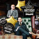 Happy Birthday Decorations For Men?Black And Gold Better With Age Foil Balloon?Adult Birthday Party Decorations