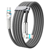 240W Usb C To Usb C Cable 10Ft,180°Rotation Long Usb C Cable Fast Charging, Nylon Braided Type C Charger Cord For Iphone 16/15,Macbook,Ipad,Samsung