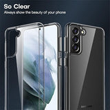 For Samsung Galaxy S21 Plus Case, Crystal Clear Shockproof Protective Durable Slim Fit Phone Cover For Samsung S21 Plus With Transparent Hard Pc Scratch-Resistant Back & Soft Silicone Edge