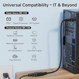 Cable Matters 2-Pack Long Computer to PDU Power Extension Cord - 15ft, IEC C14 to IEC C13 PDU Power Cord, 10A, 18AWG, Black