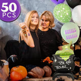 50PCS Halloween Cauldron Foil Balloons 30" Black Green Arch Kit Party Decor