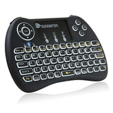 2.4G Mini Wireless Keyboard With Touchpad?Qwerty Keyboard, Backlit Portable Keyboard Wireless With Remote Control For Laptop,Pc,Tablets,Pad,Google Android Tv,Xbox,Ps3/4 .Black