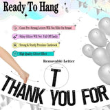 Pre-Strung Thank You For Being Awesome Black Banner,No Need Diy Cute Banner Sign Decorations With 2Pcs Hanging Circle Dot Streamer For Retirement Graduation Going Away Office Job Change Goodbye Party