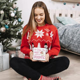 Funny Pink Christmas Bathroom Sign Wooden Box Decor for Home or Office