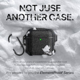 Locking Case For Airpods 4Th Generation - Waterproof, Shockproof, Rugged Full Body Case For Airpods 4Th Generation - With Carabiner Clip, With Cleaning Kit-Black