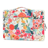 360° Protective 3 Pockets Laptop Sleeve Case Bag With Handle For Macbook Air 15 Inch,Macbook Pro 16 Inch And 15.6 Inch Screen Laptop (Watercolor Flowers)