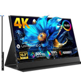 4K Oled Portable Monitor, 13.3" Uhd 3840X2160 Laptop Display, 100% Dci-P3, 500 Nits, 1Ms Response, Ultra-Slim Aluminum Design, Usb-C & Hdmi Travel Monitor For Pc, Phone, Game Console