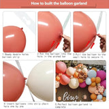 Dusty Pink Brown Balloon Arch Peach Magenta Balloons Different Size Peach White Sand Blue Balloon Garland Kit For Wildflower Baby Shower Birthday Wedding Western Summer Tropical Boho Party Decoration