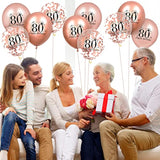 80Th Birthday Balloons 18 Pcs Rose Gold Happy 80Th Birthday Latex Balloons Confetti Balloons Rose Gold 80Th Birthday Party Decorations For Women Men 80Th Birthday Anniversary Decor Supplies 12 Inch