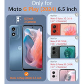 For Motorola Moto G-Play-2024 Case: Heavy Duty Drop Protection With Rugged Belt-Clip Holster & Kickstand Military Grade Shockproof Durable Protective Cell Phone Cover (Black)