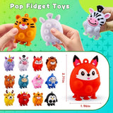 12 Pcs Party Favors For Kids, Silicone Animal Pop Fidget Toys With Suction, Birthday Gifts For Boy Girls, Treasure Box Toys, Goodie Bag Stuffers, Prizes For Kids, Pinata Stuffers
