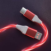 Light Up Usb Type C Charger Cable 3A Led Light Up Usb C Fast Charge Cord Light Up Cable Lighted Phone Charger Compatible With I-Phone 16 15 Series And Samsng Galaxy S20/S10/S9/S8,Lg V40/V30,3.3Ft Red