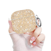 For Airpods 4 Generation Case, Luxury Sparkly Bling Rhinestone Case With Keychain For Women Girls Anti-Lost Glitter Crystal Hard Pc Shockproof Full Protective Cover For Airpods 4Th-Gold