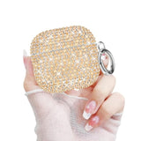 For Airpods 4 Generation Case, Luxury Sparkly Bling Rhinestone Case With Keychain For Women Girls Anti-Lost Glitter Crystal Hard Pc Shockproof Full Protective Cover For Airpods 4Th-Gold