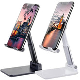 2 Pcs Cell Phone Stand, Adjustable Angle Height Phone Stand For Desk, Fully Foldable/Portable Phone Holder, Compatible For 16/15/14/13/12/Smartphones