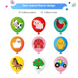 36 Pieces 12 Inch Farm Animal Balloons, Pig Cow Sheep Latex Balloons Tractor Barnyard Animal Farmhouse Party Decoration For Kids Baby Shower Farm Themed Birthday Party Favors Indoor Outdoor
