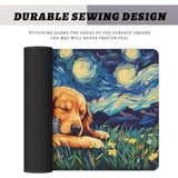 Dog Cat Desk Mat Gaming Mouse Pad Night Sky Oil Painting Grass Mousepad Xl Large Gaming Mouse Pad Laptop Keyboard Mat Desk Pad Office Computer Keyboard Laptop Home 31.5"X11.8"