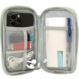 Small Cable Organizer Bag, Travel Cord Charger Organizer Case Waterproof Accessories Pouch, Electronic Carrying Case Bag For Cable, Cord, Charger, Phone, Power Bank, Earphone (Mint Green)