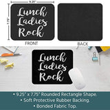Teacher Mousepad Teaching 9" Mousemat - Lunch Ladies Rock Lunch Lady Squad Back To School Gift Office Poster Funny Computer Mouse Mat Mouse Pad