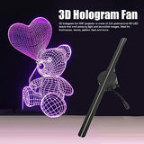 3D Hologram Fan, 16.5In 3D Hologram Projector With 224 Hd Led Light Beads 2000X224 3D Hologram Projector Advertising Display For Business Store Advertising