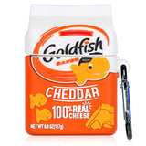 For Airpod 2/1 Case Food Design Cover For Airpods Silicone Cases Air Pods Cute Funny Cartoon 3D Kawaii Fun Soft Designer Unique Fashion Cool Pretty For Girls Boys Teen Girly (Gold Fish Cookie)