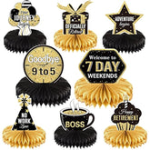 8 Pieces Retirement Party Decorations Retirement Honeycomb Centerpiece